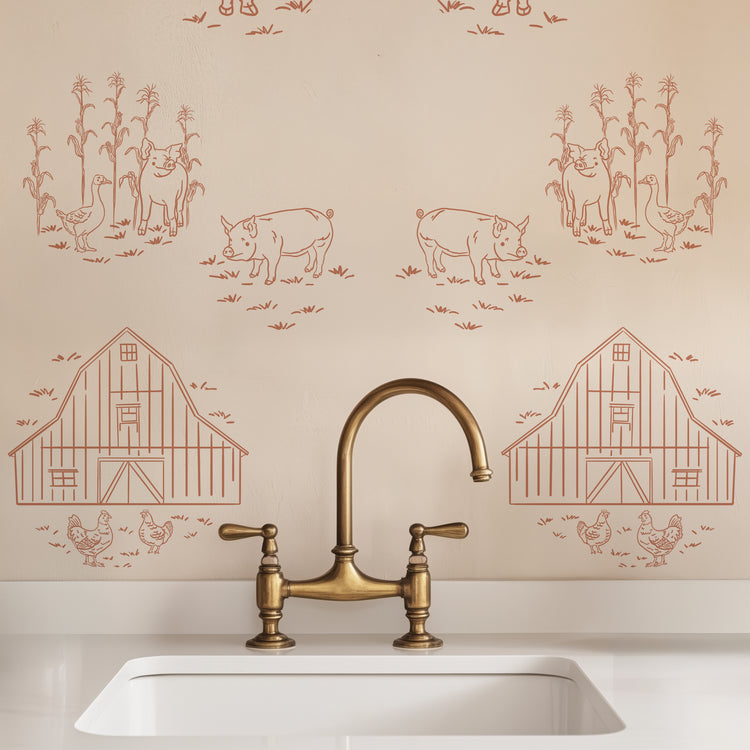 Barnyard Toile in Copper