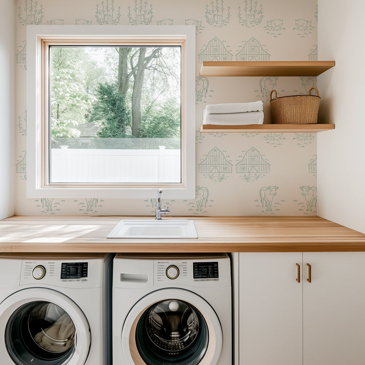 Barnyard Toile in Pistachio