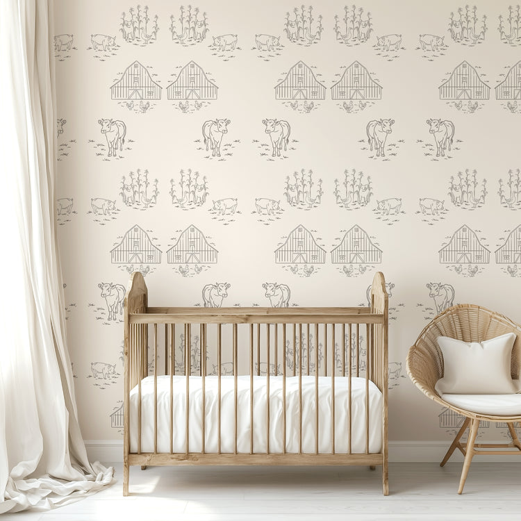 Barnyard Toile in Smokey Brown