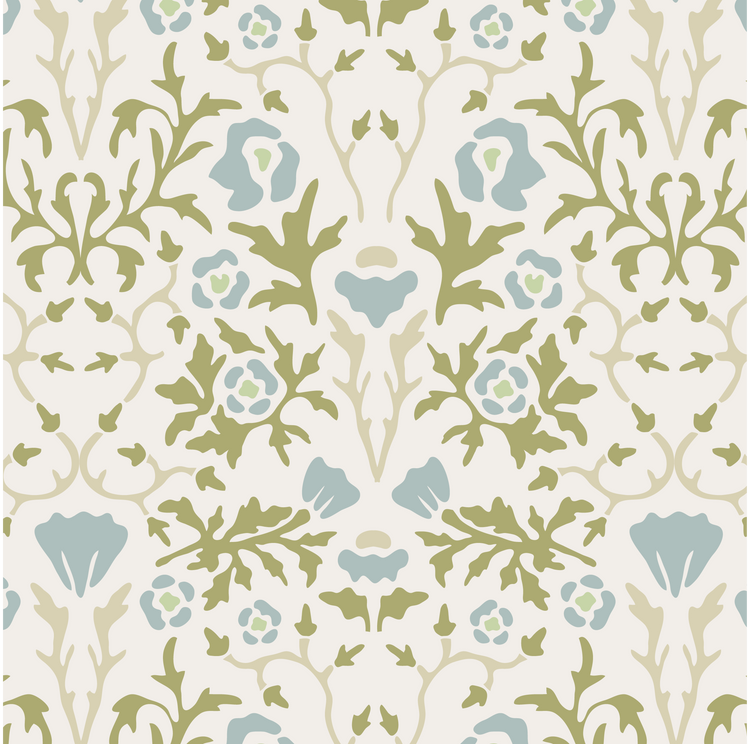 The Evelyn Wallpaper (Blue)
