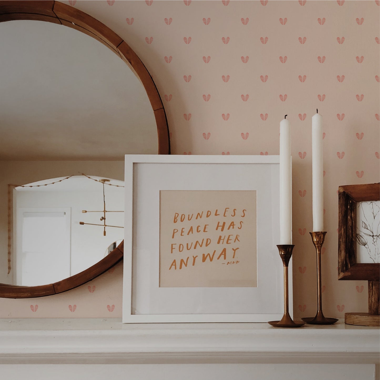 Fawn Prints (Pink) Wallpaper