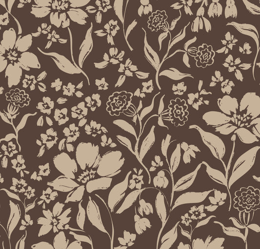 Anemone and Bluebells (Brown)