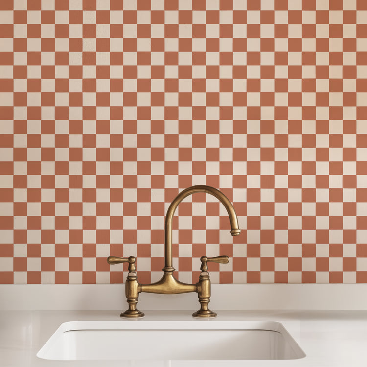 Painted Checks in Copper