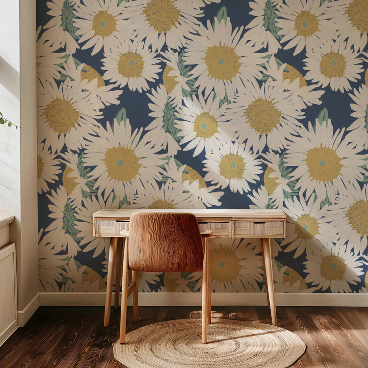 Sunflower Burst in Blueberry