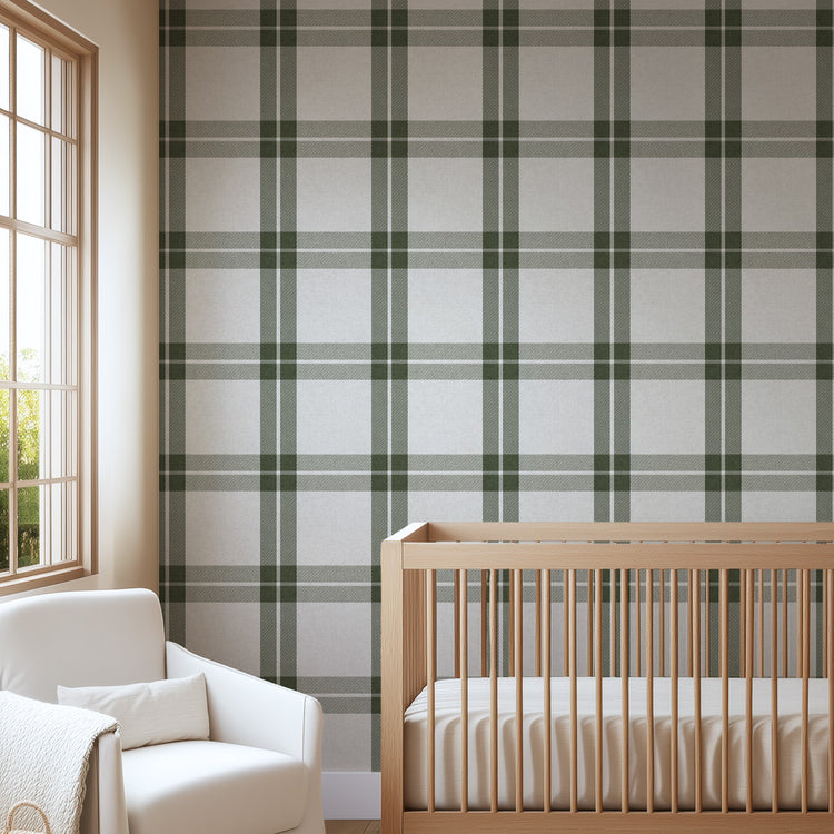 Windowpane Plaid in Forest Green
