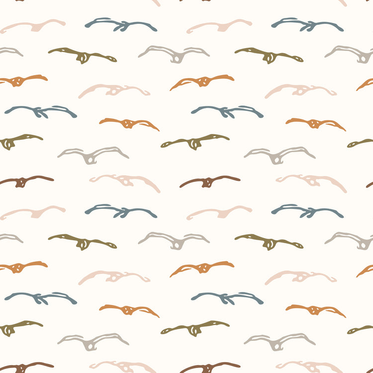 Whimsical Boho Birds Wallpaper