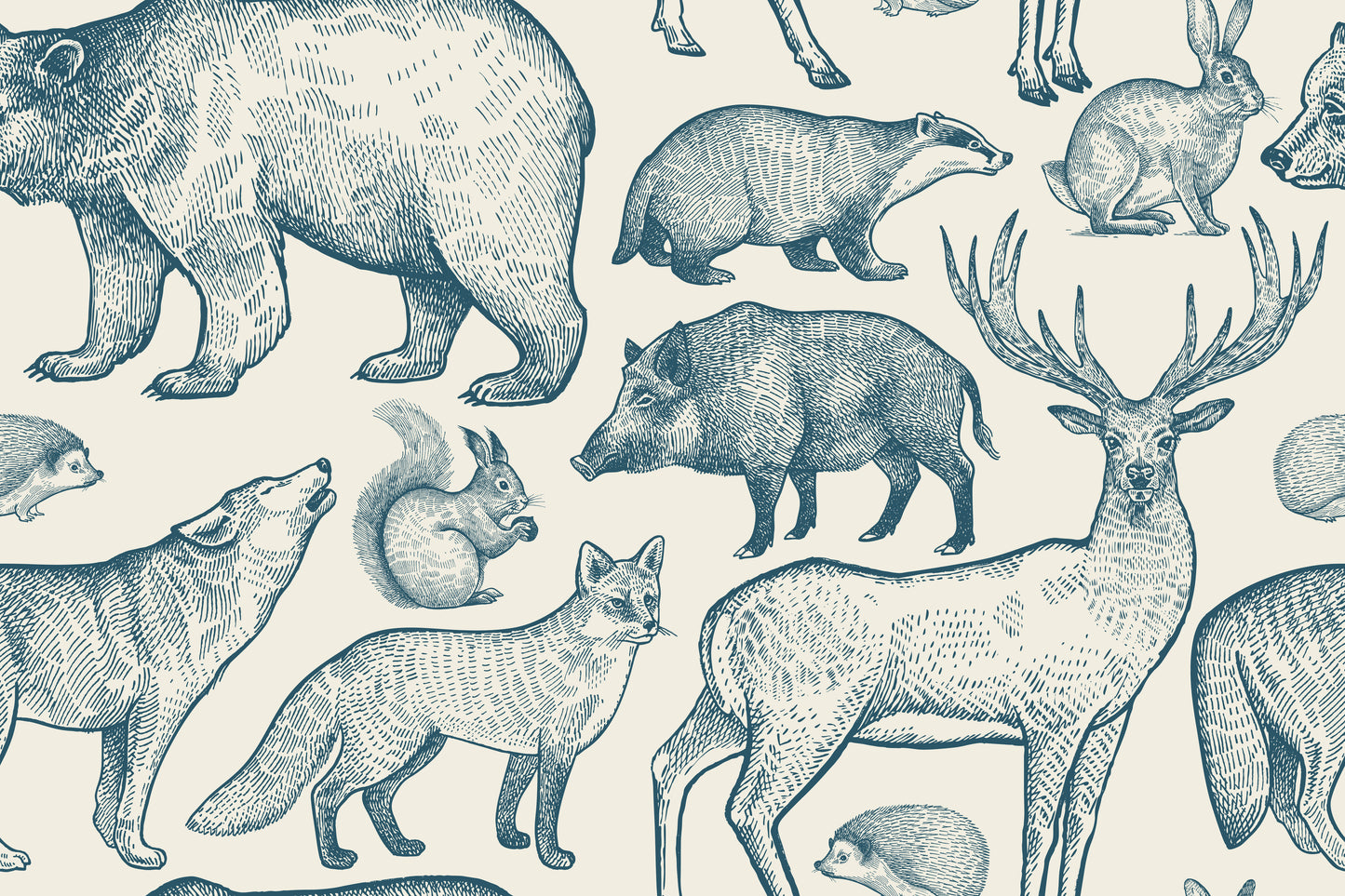 Cabin Wildlife Wallpaper