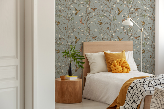 Vintage Hummingbird (Large Design) Wallpaper