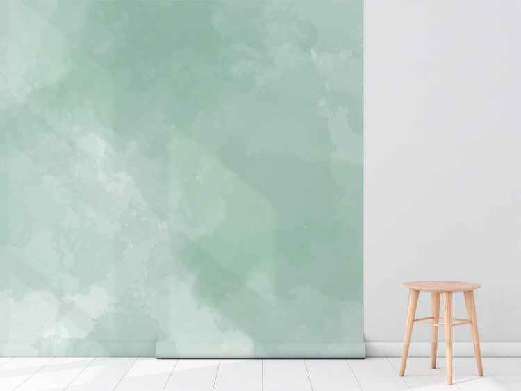 Green Watercolor Wallpaper Mural