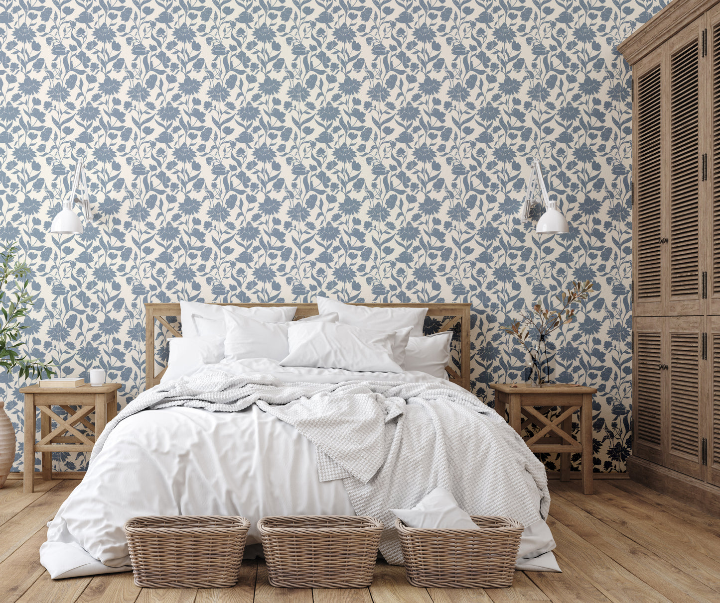Belle Wallpaper (Powder Blue) from The Haven Collection