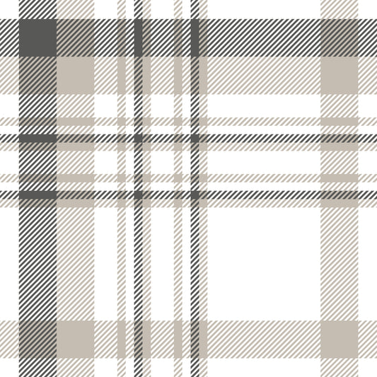 Plaid Taupe Wallpaper