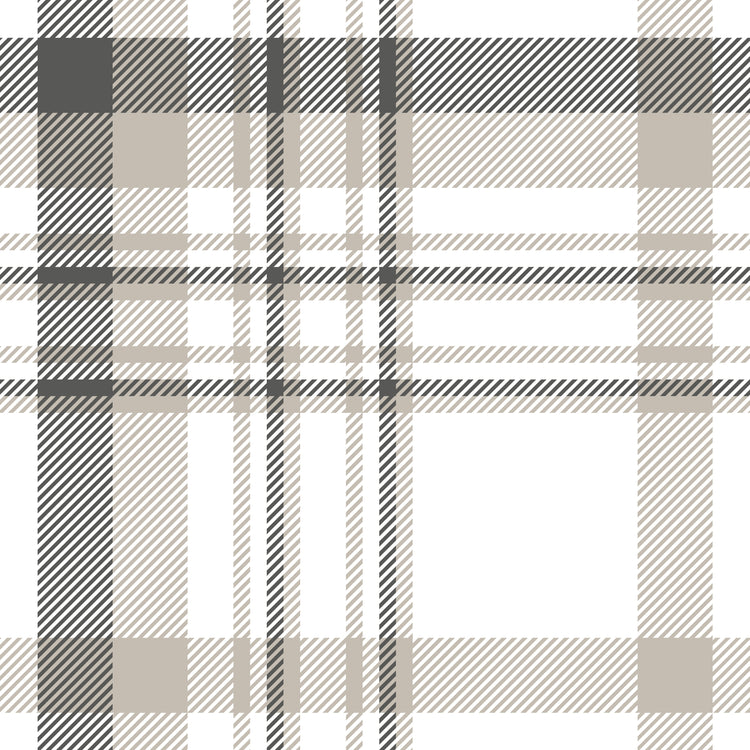 Plaid Taupe Wallpaper