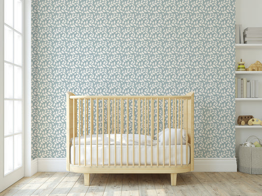 Eden Wallpaper (Powder Blue) from The Wynona Collection