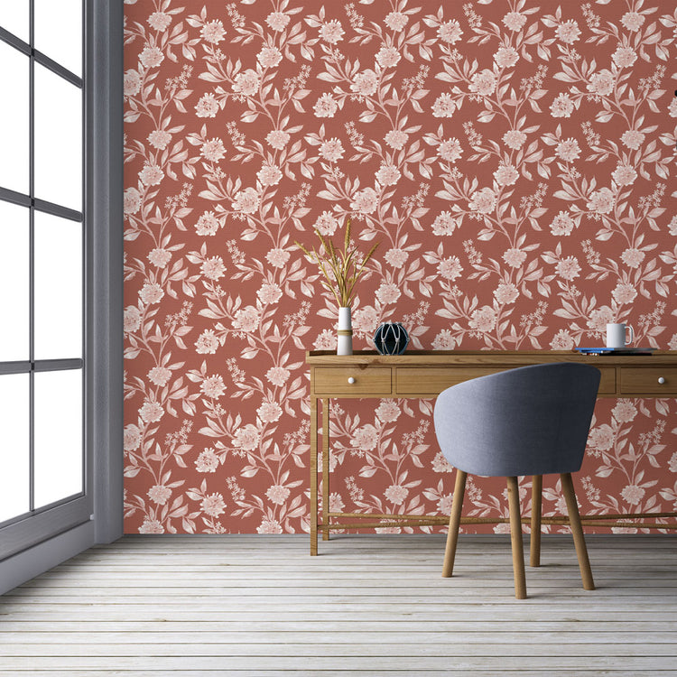 Clay Peonies Wallpaper