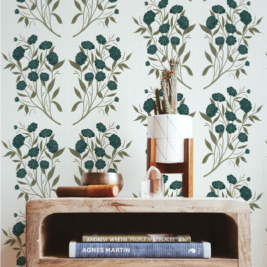 Vintage Climbing Florals Wallpaper