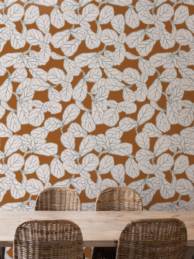 Fiddle Leaf Fig (Brown) Wallpaper