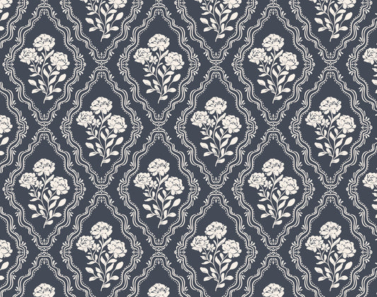Victorian Bloom in Navy