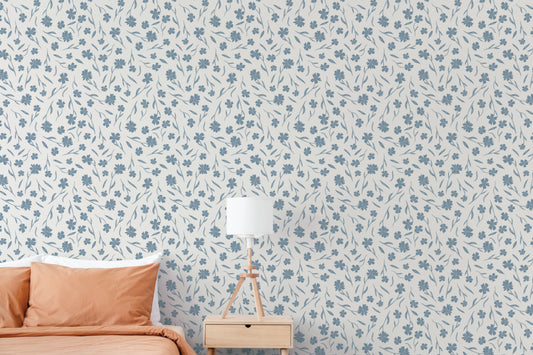 Blue and White Floral