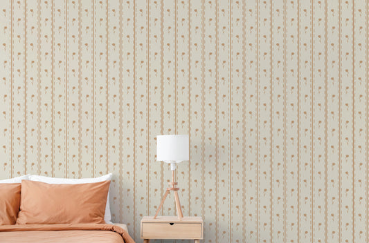 Terracotta Floral Stripes