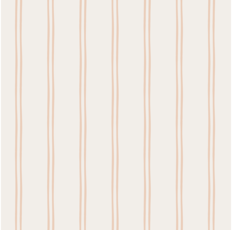 Vintage Double Stripes Wallpaper (Blush)