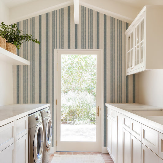 Cloth Stripes in Dusty Blue
