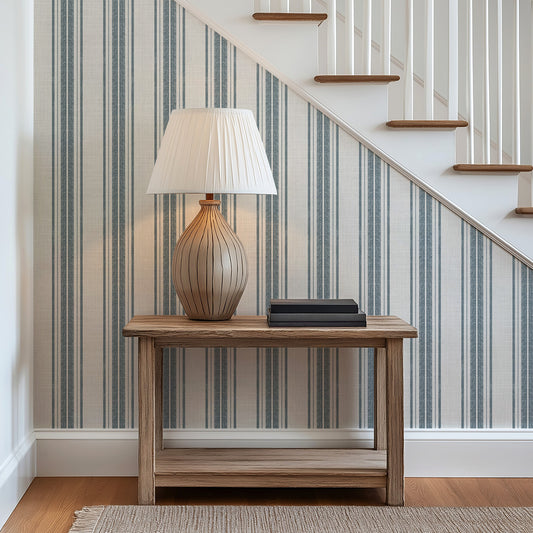Cloth Stripes in Dusty Blue