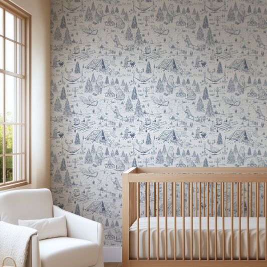 Critter Camp in Slate Blue