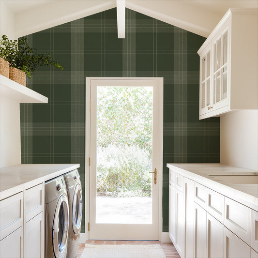 Plaid in Forest Green
