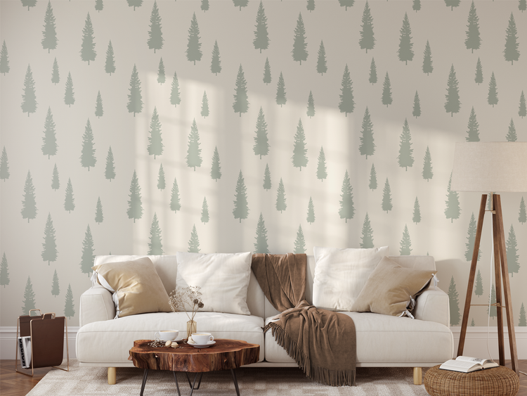 Douglas Fir Tree (Mint) Wallpaper