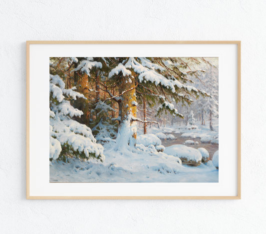 German Snowfall Art Print