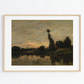 French Sunset on the River Oise Art Print