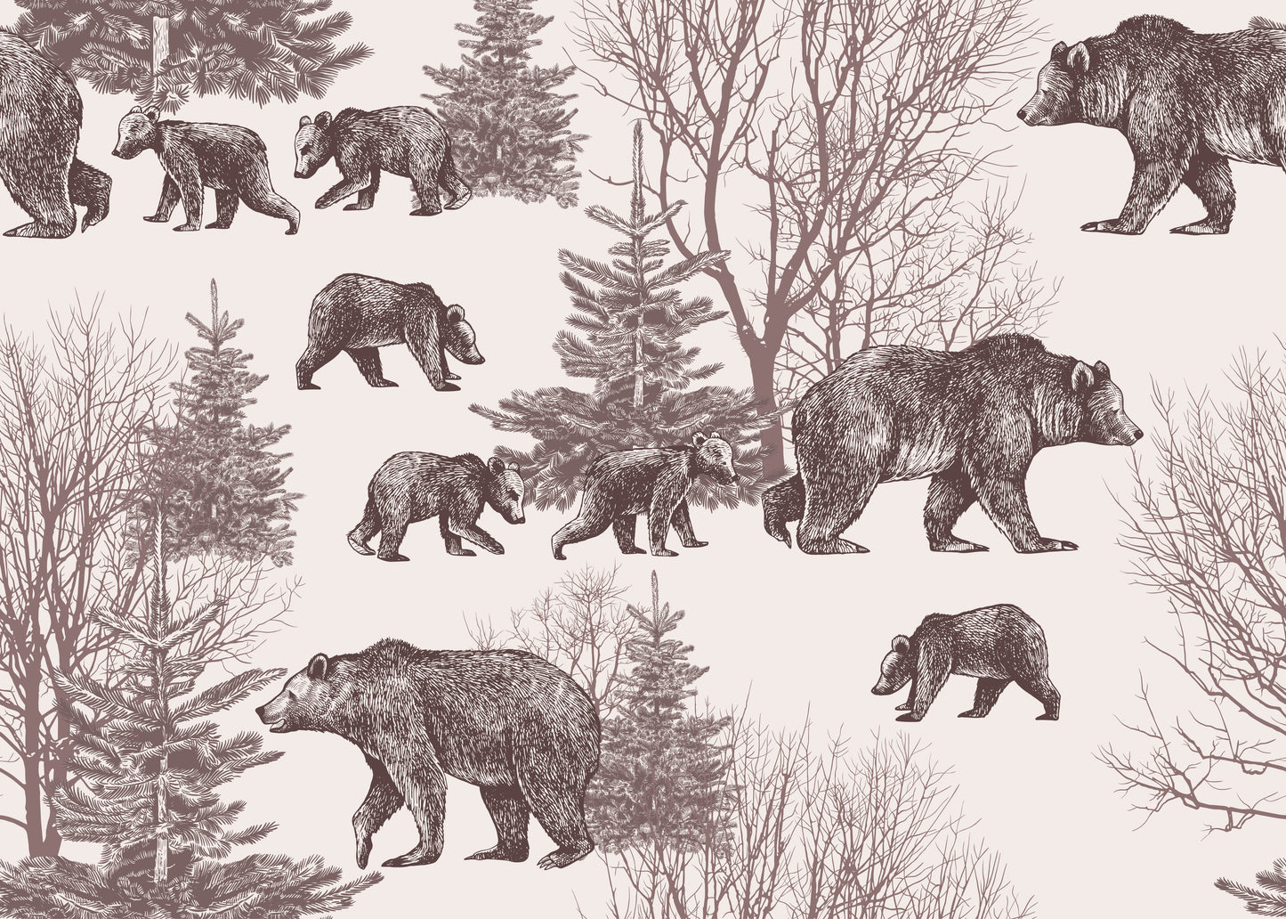 Cabin Bears Wallpaper