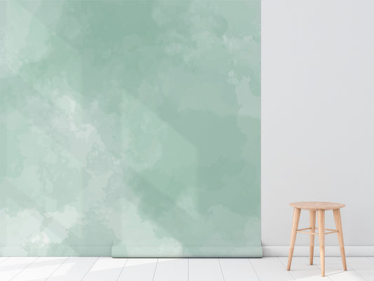 Green Watercolor Wallpaper Mural