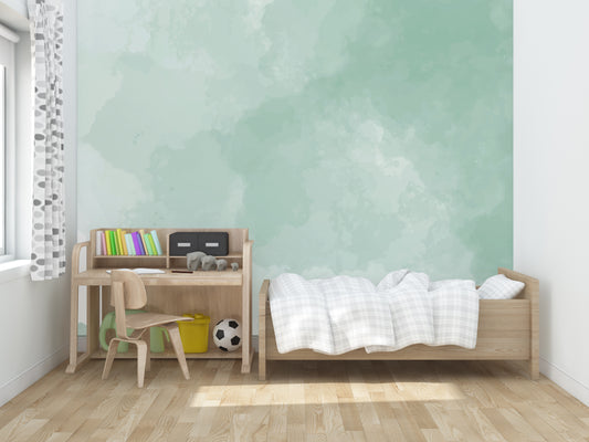 Green Watercolor Wallpaper Mural