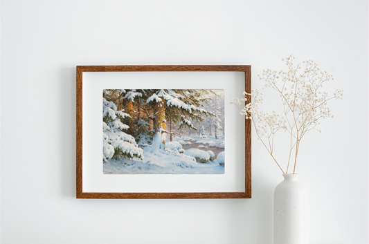 German Snowfall Art Print