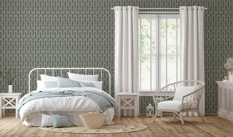 Claire Wallpaper (Forest) from The Haven Collection