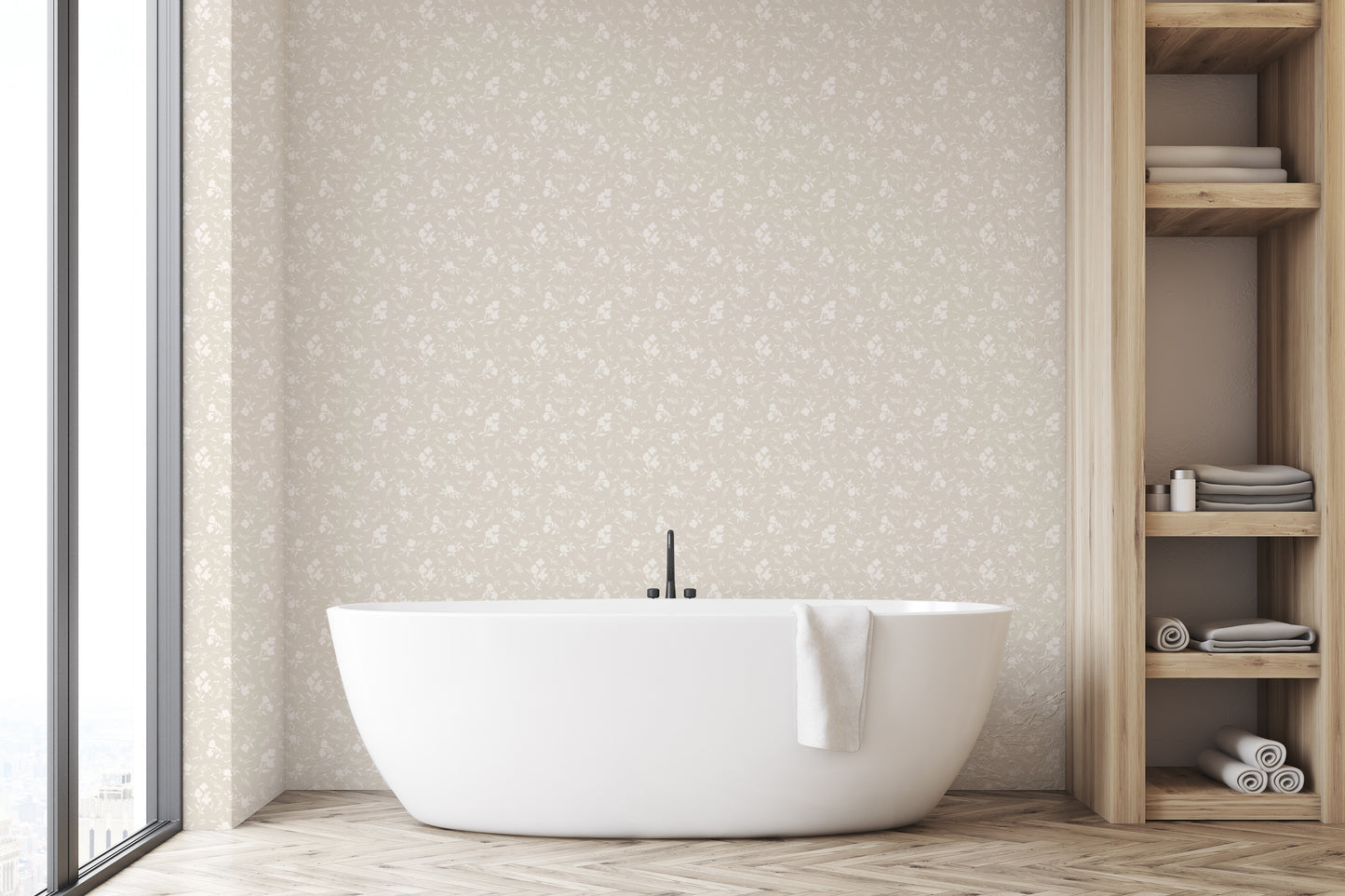 Ivy Wallpaper (Taupe) from The Haven Collection