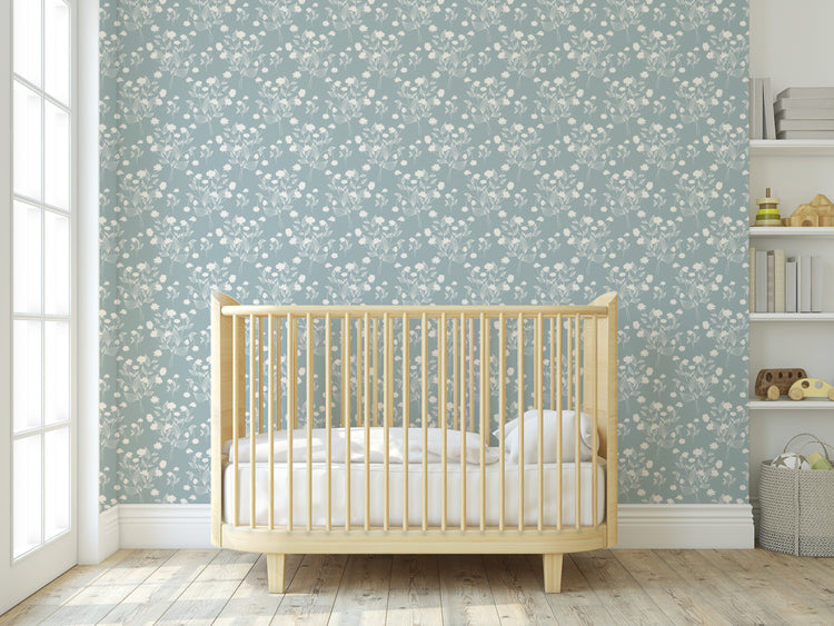 Miriam Wallpaper (Powder Blue) from The Marlow Collection