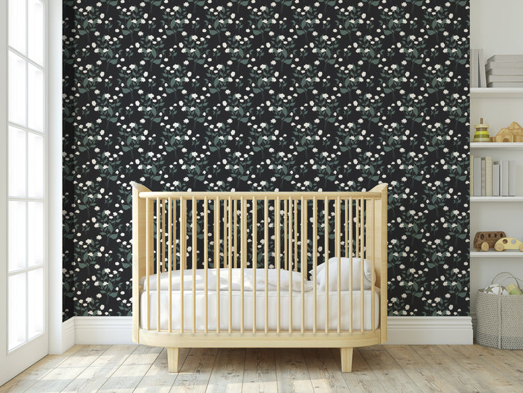 Miriam Wallpaper (Midnight) from The Marlow Collection