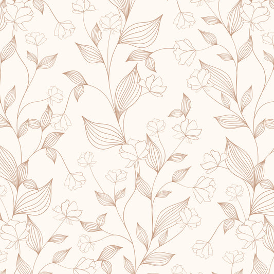 Vivian Wallpaper (Cream) from The Marlow Collection