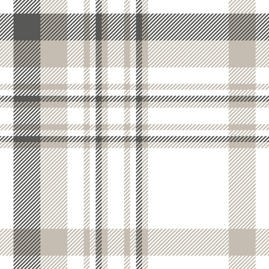 Plaid Taupe Wallpaper