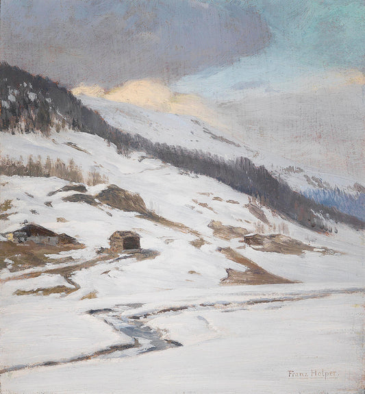 Winter Hillside Art Print