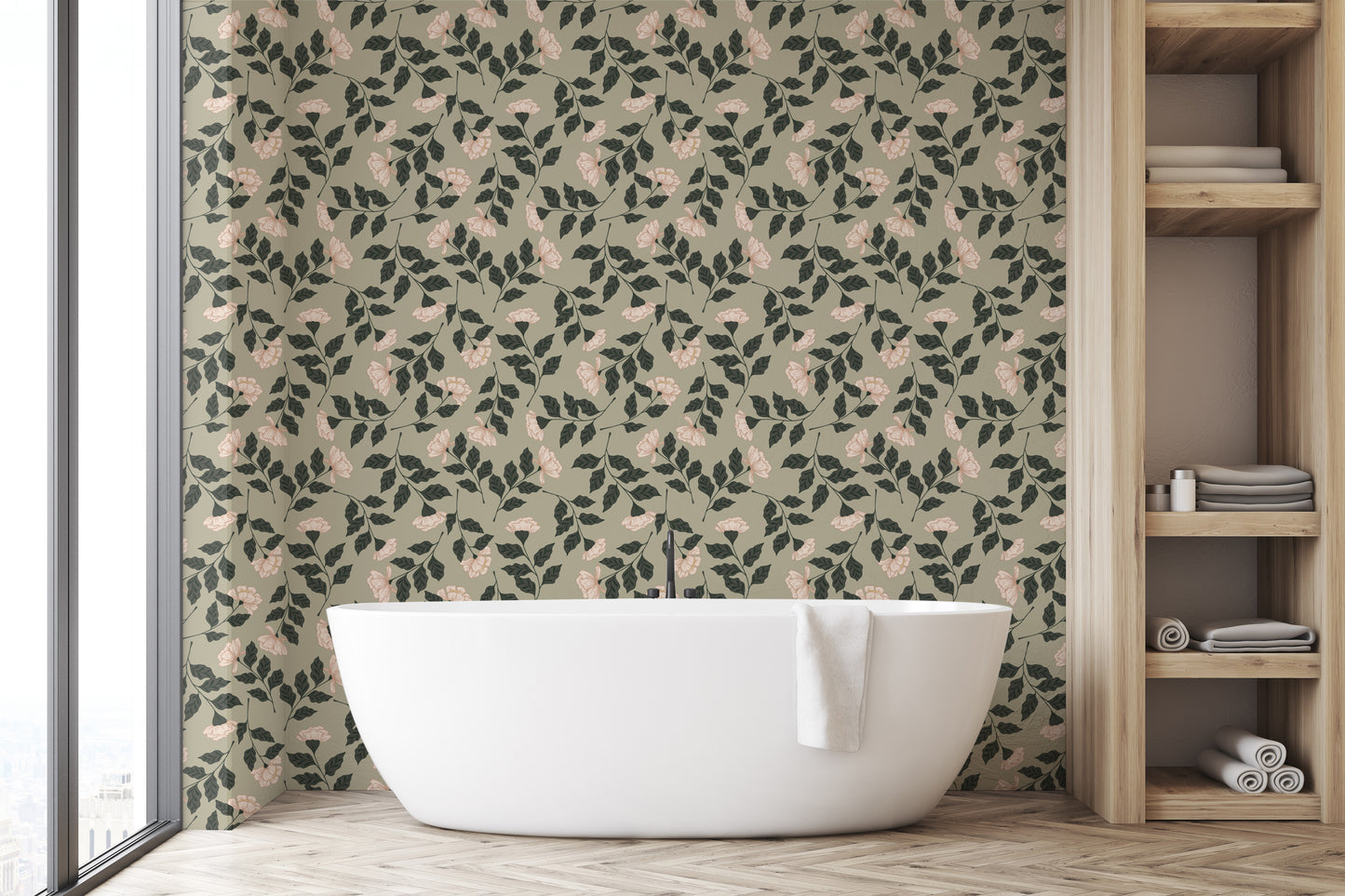 Ellie Wallpaper (Fern) from The Wynona Collection