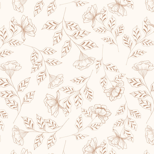 Ella Wallpaper (Cream) from The Wynona Collection
