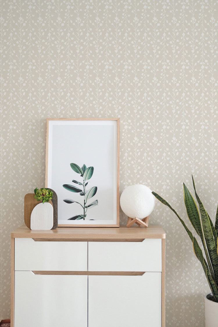 Claire Wallpaper (Taupe) from The Haven Collection