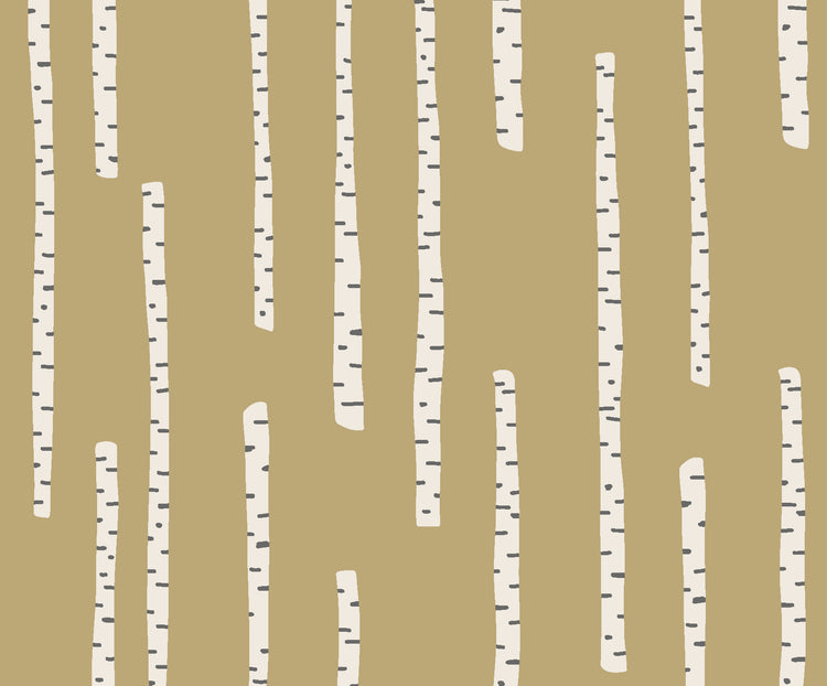 Aspen Forest (Ochre) Wallpaper